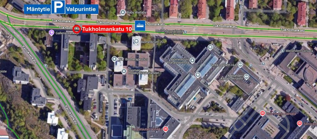 Tukholmankatu 10 kartta ja parkkipaikat